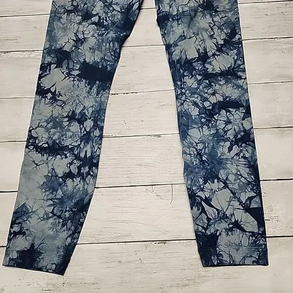 Lululemon Wunder Under High Rise Legging Blue Tie Dye Women's 2 - Picture 5 of 10
